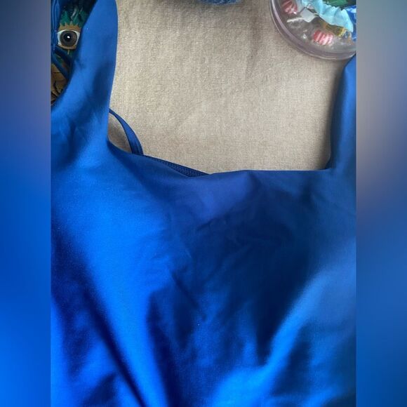Abercrombie & Fitch YPB SculptLUX Hybrid Flyaway Romper Blue Size XL NWT - Picture 7 of 16